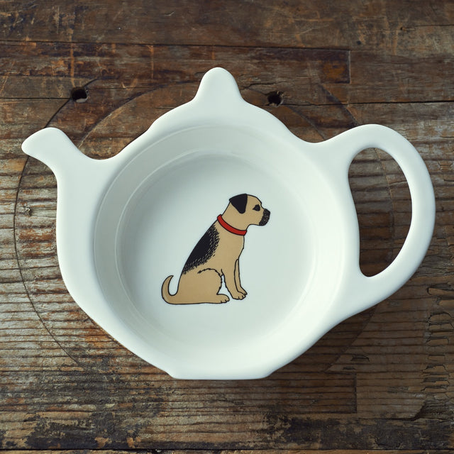 Border Terrier Teabag Dish - Sweet William
