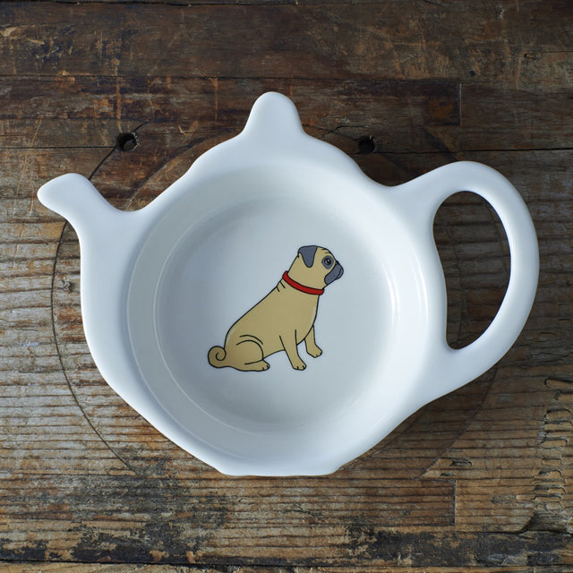Pug Teabag Dish - Sweet William