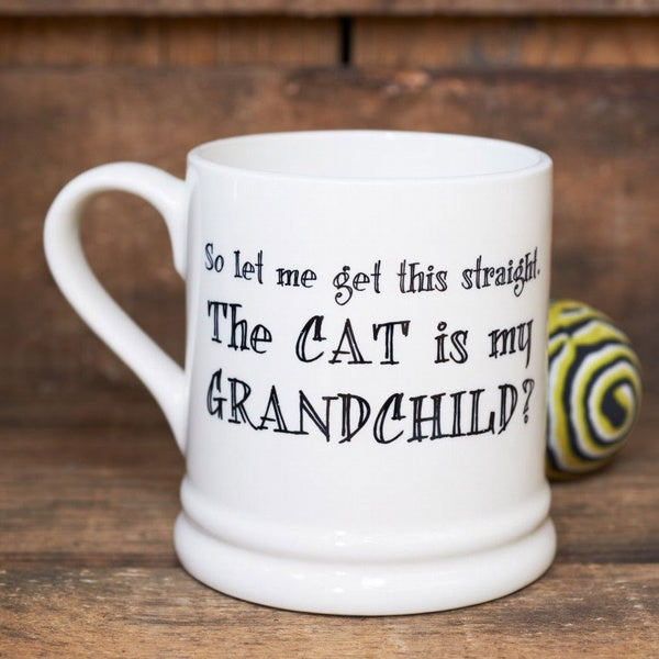 The Cat Is My Grandchild Mug - Sweet William