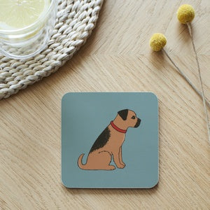 Border Terrier Coaster - Sweet William