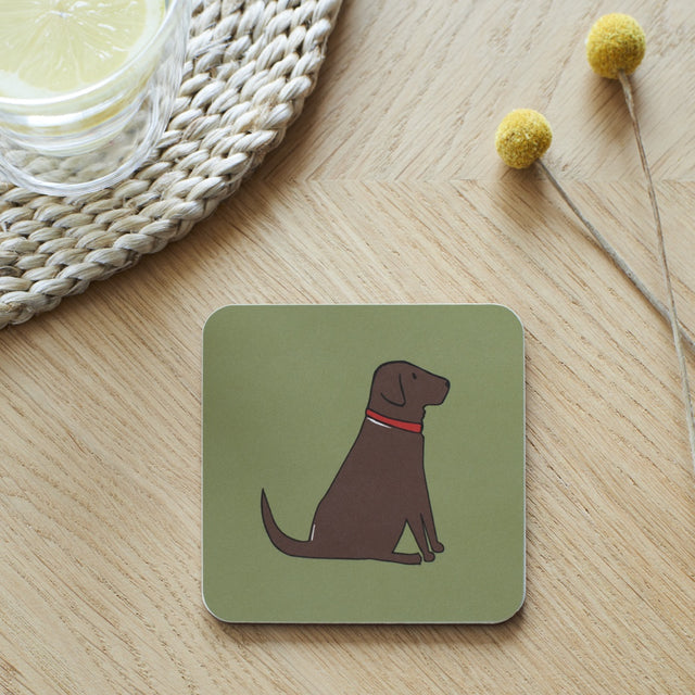 Chocolate Labrador Coaster - Sweet William