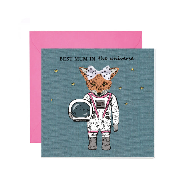 Best Mum In The Universe Mother's Day Card - Apple & Clover