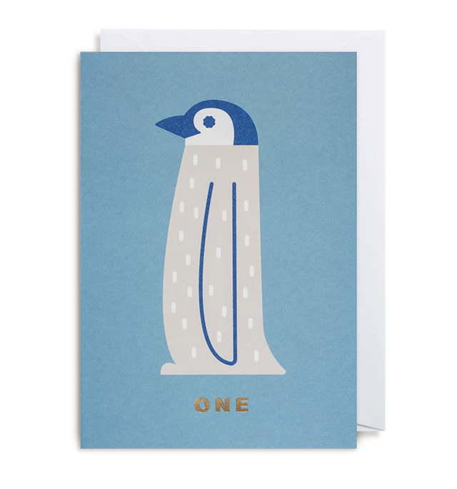 penguin-age-one-birthday-card-lagom-design
