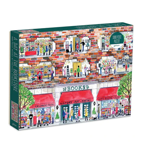 A Day At The Bookstore 1000 Piece Puzzle - Michael Storrings