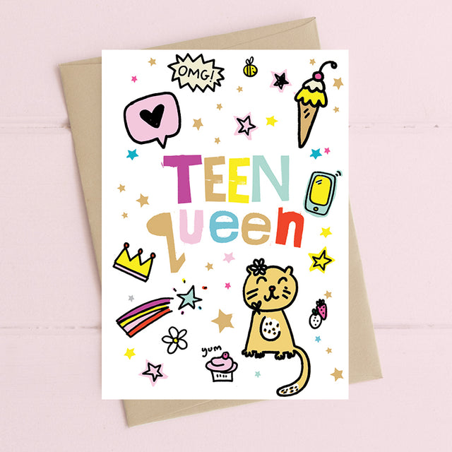 Teen Queen Birthday Card - Dandelion Stationery