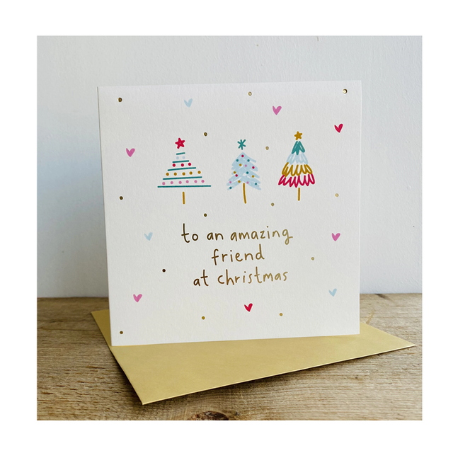 Amazing Friend at Christmas Card - Megan Claire