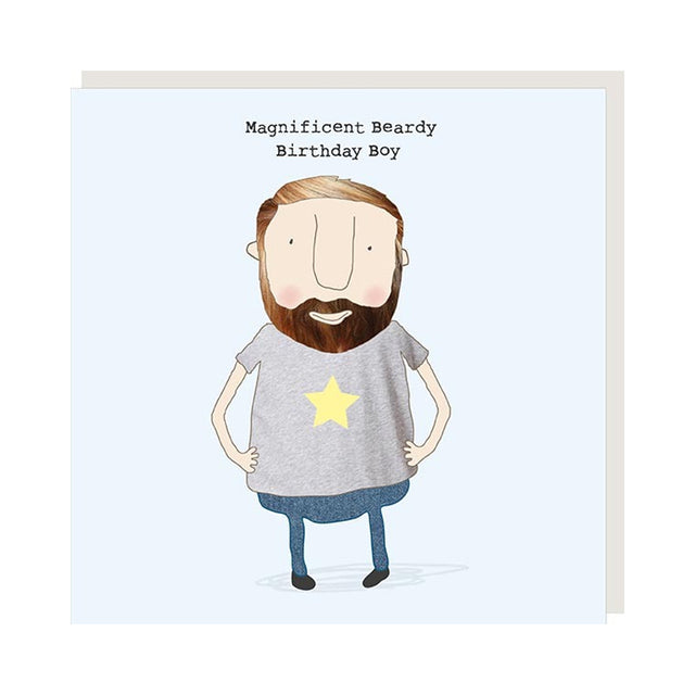 Beardy Birthday Boy Card - Rosie Made A Thing