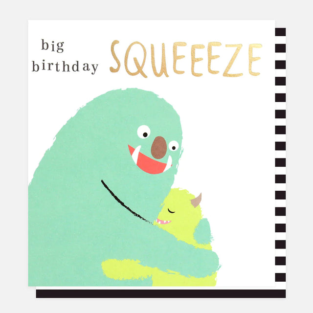 Big Birthday Squeeze Card - Little Monsters - Caroline Gardner