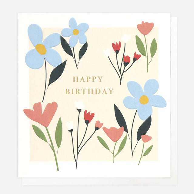Happy Birthday Flowers Card - Caroline Gardner