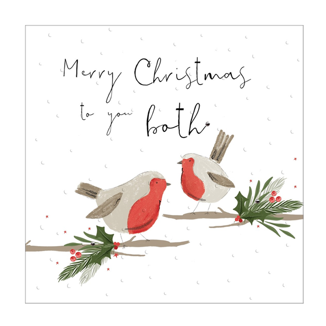 Merry Christmas To You Both Christmas Card - Handcrafted Card Co