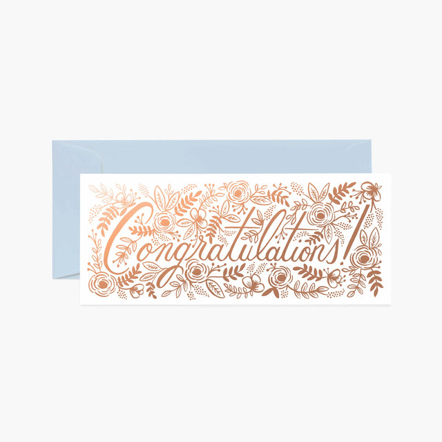 Champagne Floral Congratulations Greetings Card - Rifle Paper Co