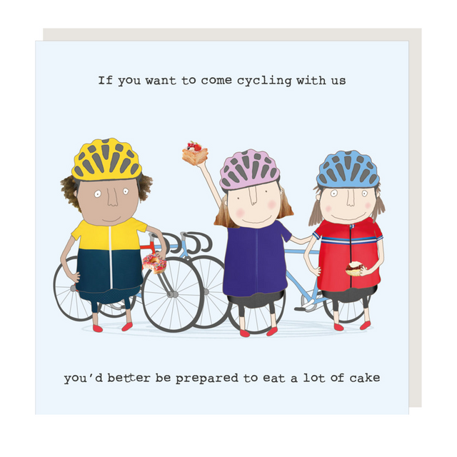 Cycling Cake Girl Card - Rosie Made A Thing