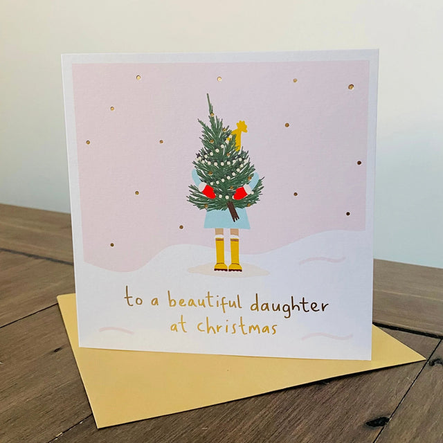 Beautiful Daughter at Christmas Card - Megan Claire
