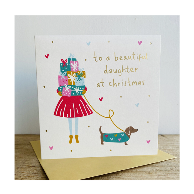 To a Beautiful Daughter at Christmas Card - Megan Claire