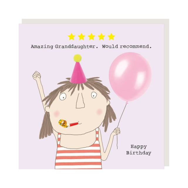 Five Star Granddaughter Card - Rosie Made A Thing