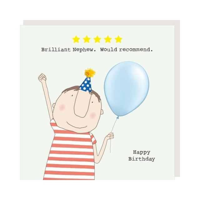 Five Star Nephew Card - Rosie Made A Thing