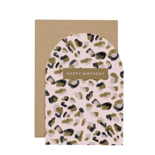 Lilac Leopard Print Card - Plewsy