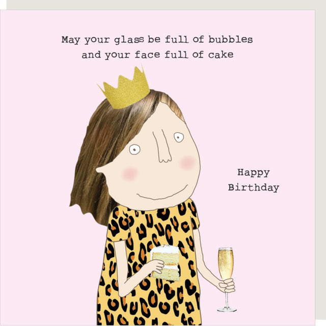 Bubbles & Cake Card - Rosie Made a Thing