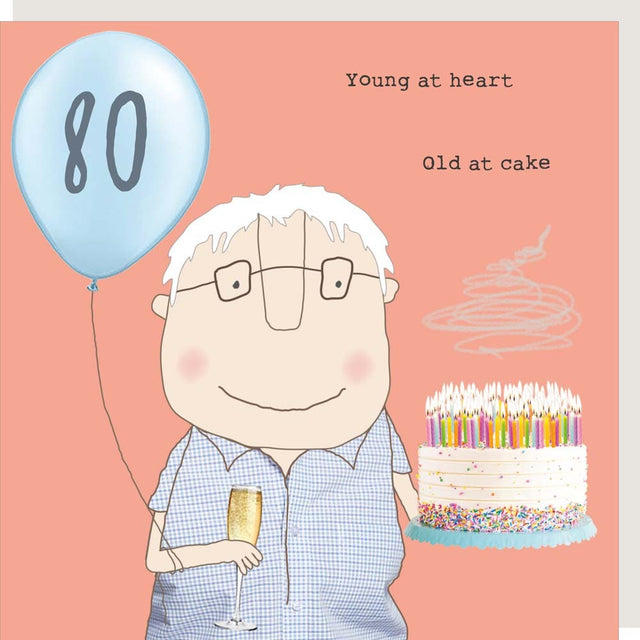 80 Young at Heart Card - Rosie Made a Thing