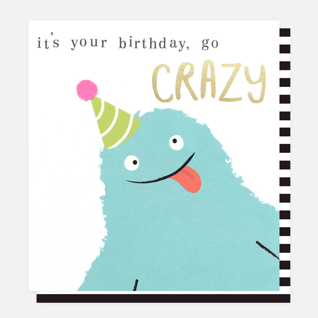 It's Your Birthday Go Crazy Card - Little Monsters - Carolie Gardner