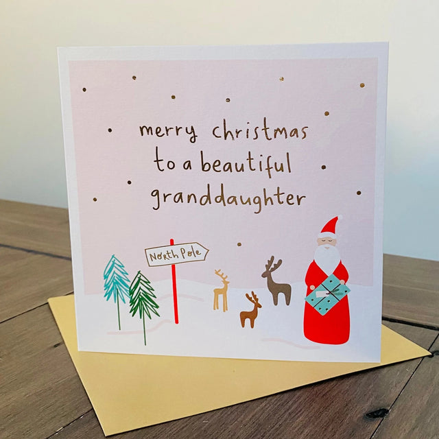 Beautiful Granddaughter Christmas Card - Megan Claire