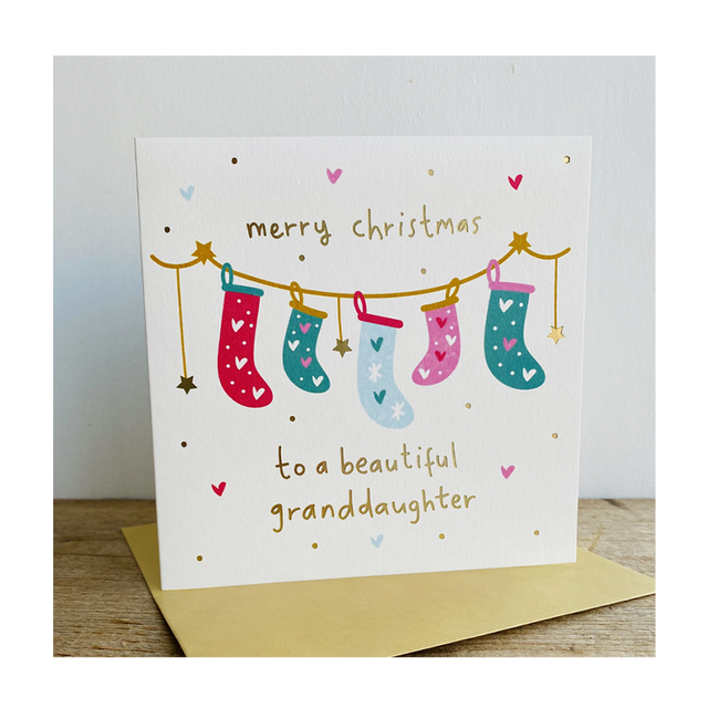 Beautiful Granddaughter Christmas Card - Megan Claire