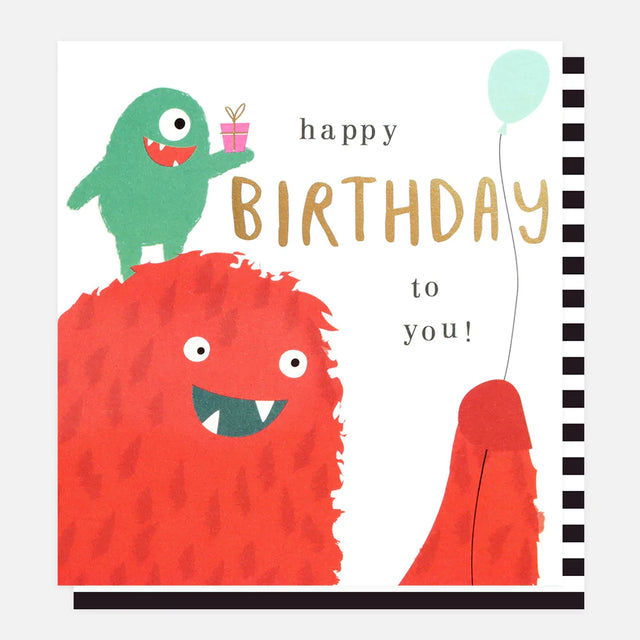 Happy Birthday To You Card - Little Monsters - Caroline Gardner