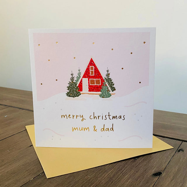 Merry Christmas Mum & Dad Christmas Card - Megan Claire