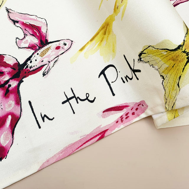 In The Pink Fish Tea Towel - Anna Wright