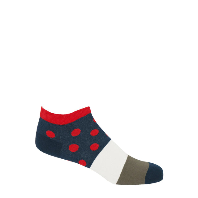 Mayfair Men's Trainer Socks - Scarlet - Peper Harow