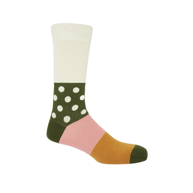 Mayfair Men's Socks - Cream - Peper Harow