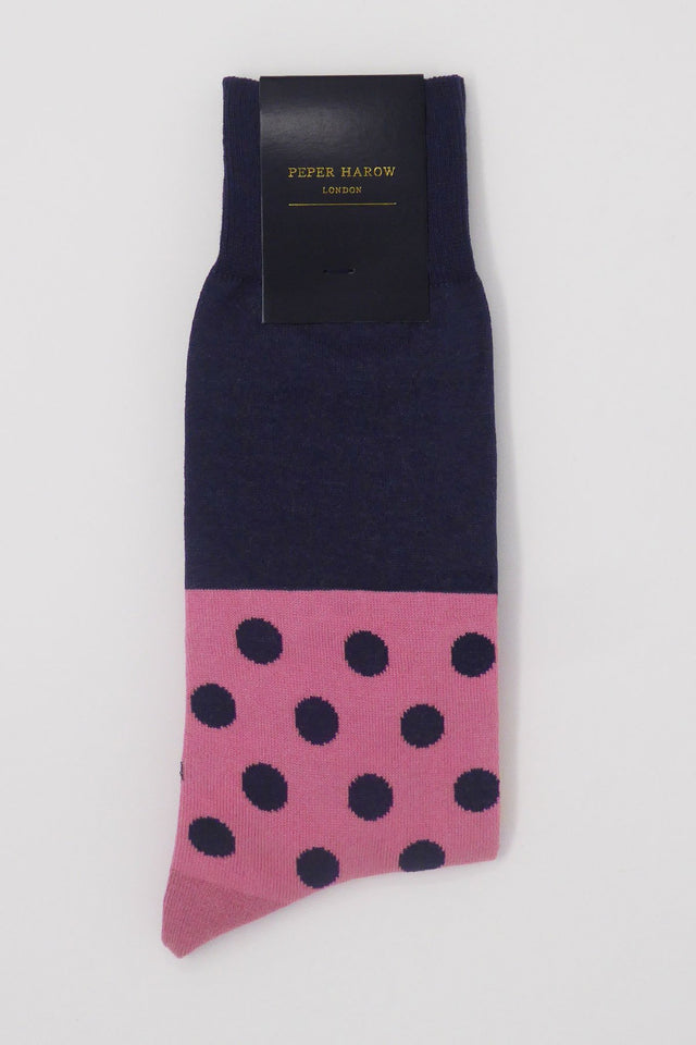 Mayfair Men's Socks - Navy - Peper Harow