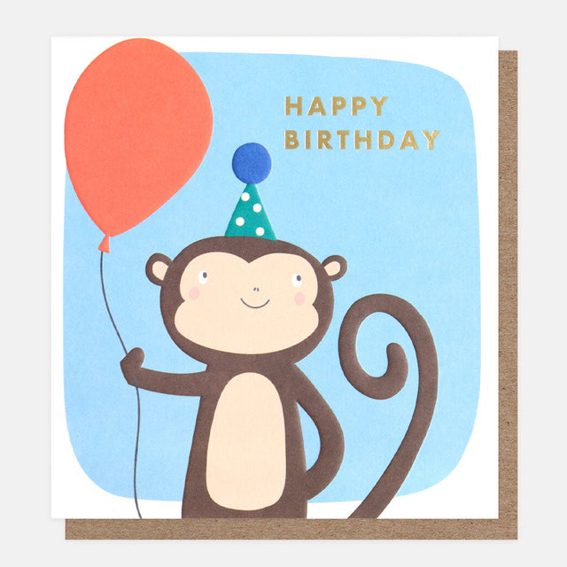 Birthday Monkey Card - Caroline Gardner