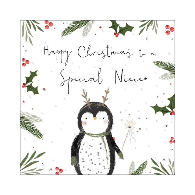 Special Niece Christmas Card - Winter HedgerowSpecial Niece Christmas Card - Winter Hedgerow