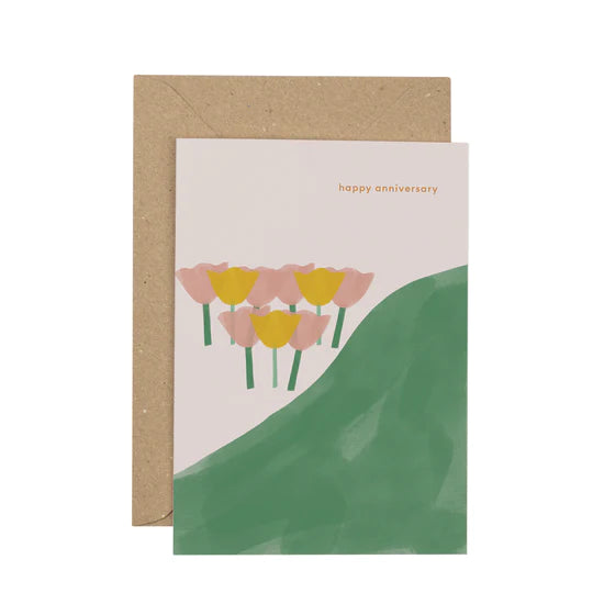 Tulip Anniversary Card - Plewsy