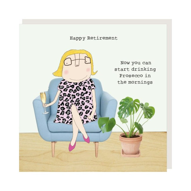 Retirement Prosecco Mornings Card - Rosie Made A Thing