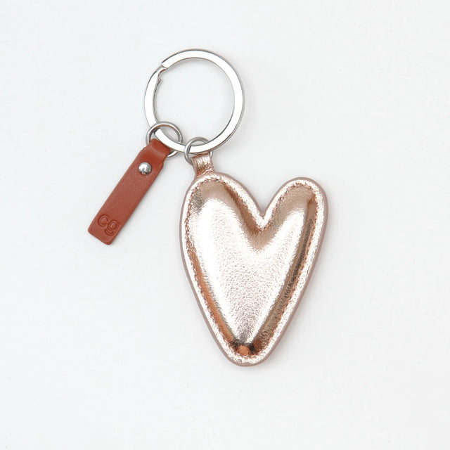 Rose Gold Heart Keyring - Caroline Gardner