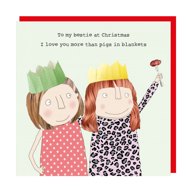Bestie Pigs - Festive Rosie Christmas Card - Rosie Made A Thing