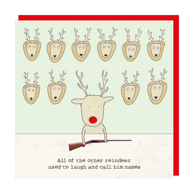 Rudolph - Festive Rosie Christmas Card - Rosie Made A Thing