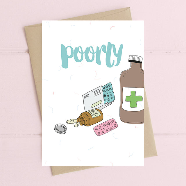 Poorly Get Well Soon Card - Dandelion Stationery
