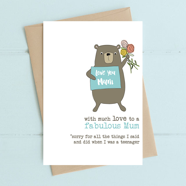 Mum, Sorry For Being a Teenager Card - Dandelion Stationery