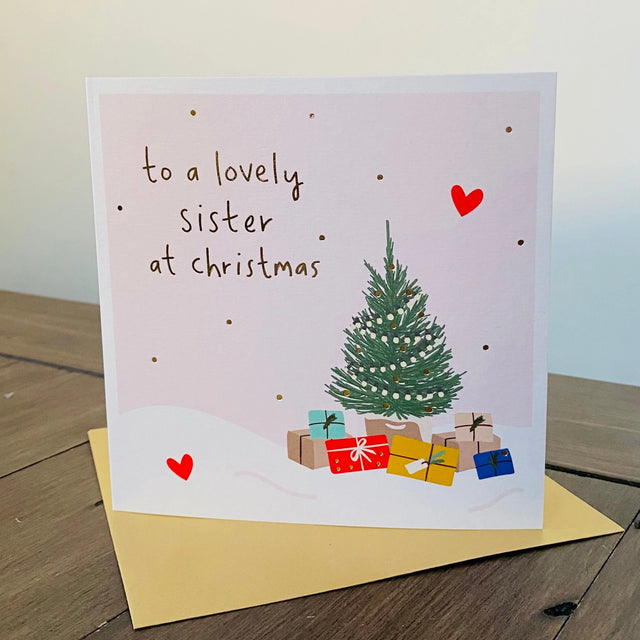Lovely Sister at Christmas Card - Megan Claire