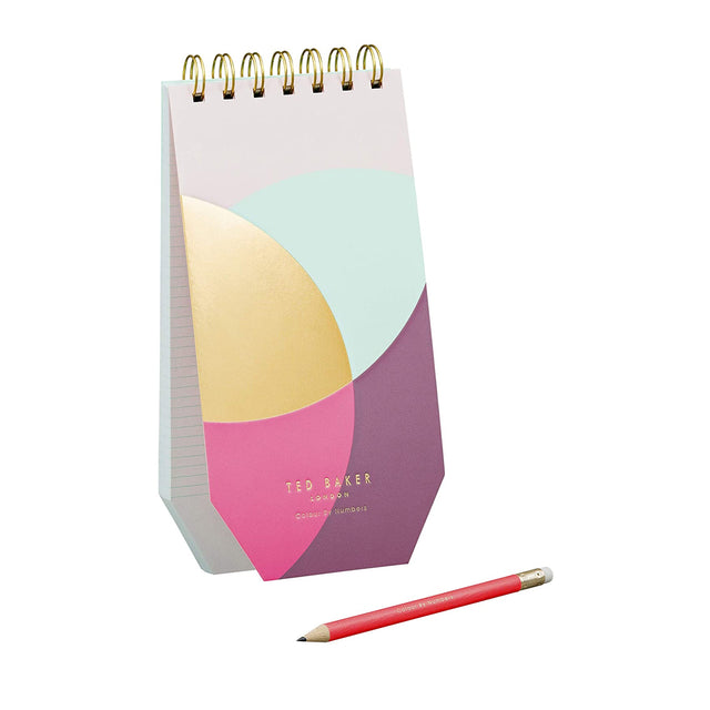 Ted Baker Colour By Numbers Spiral Bound Jotter with Pencil