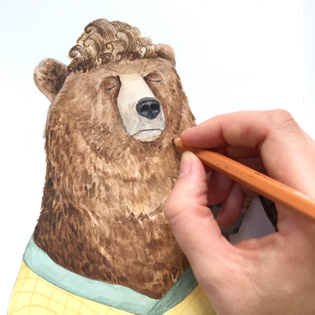 Bear Spray Illustrated Greeting Card - Mister Peebles