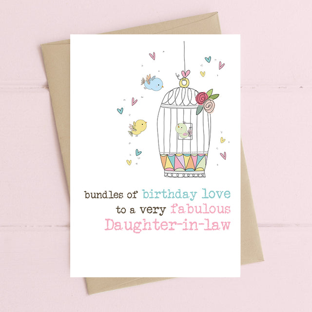 Birthday Love Fabulous Daughter in Law Card - Dandelion Stationery
