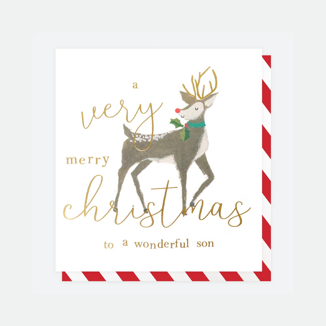 Painted Deer: Wonderful Son Card - Caroline Gardner