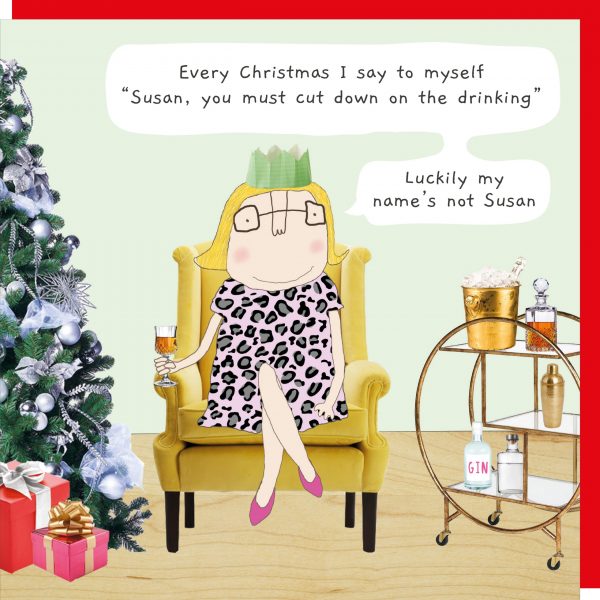 Susan Xmas - Festive Rosie Christmas Card - Rosie Made A Thing