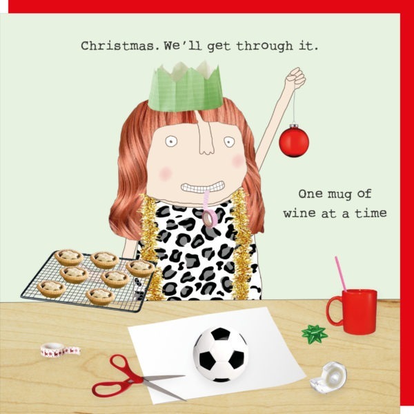 Mug of Wine - Festive Rosie Christmas Card