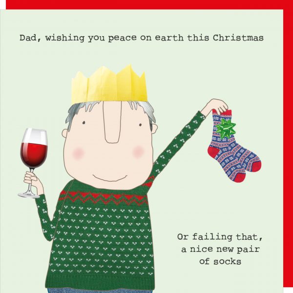 Dad Socks - Festive Rosie Christmas Card - Rosie Made A Thing
