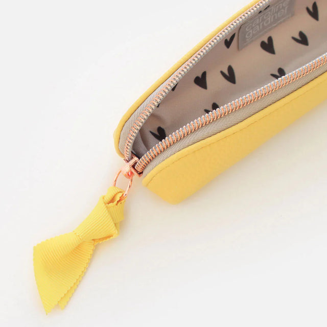Yellow Slim Pencil Case - Caroline Gardner